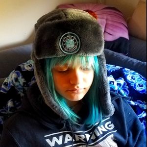 Charcoal Gray Fuzzy Flaphat Minus 5